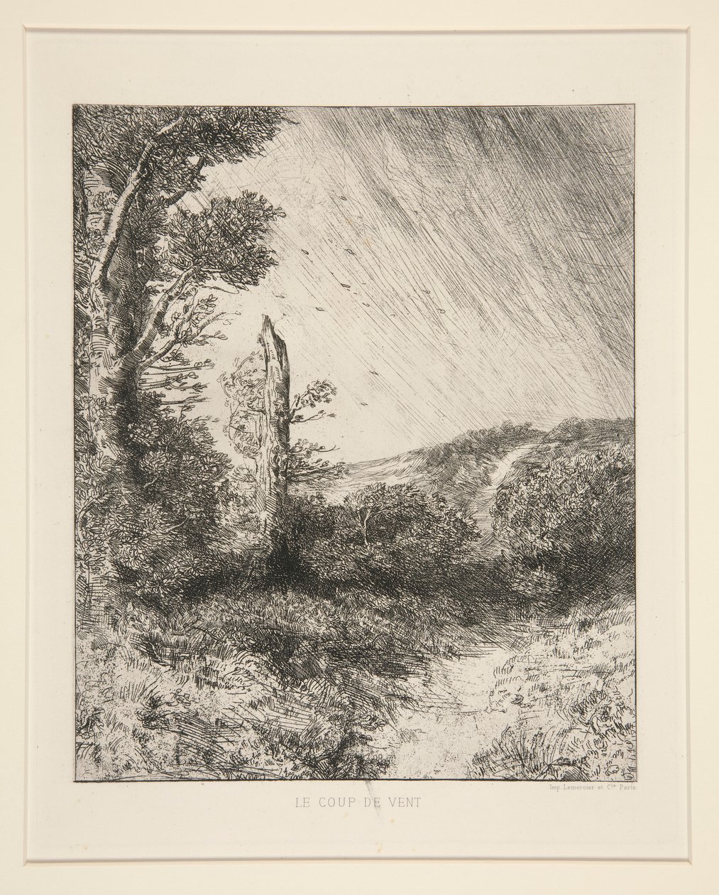 Le Coup de Vent (Vindkastet) av Alphonse Legros