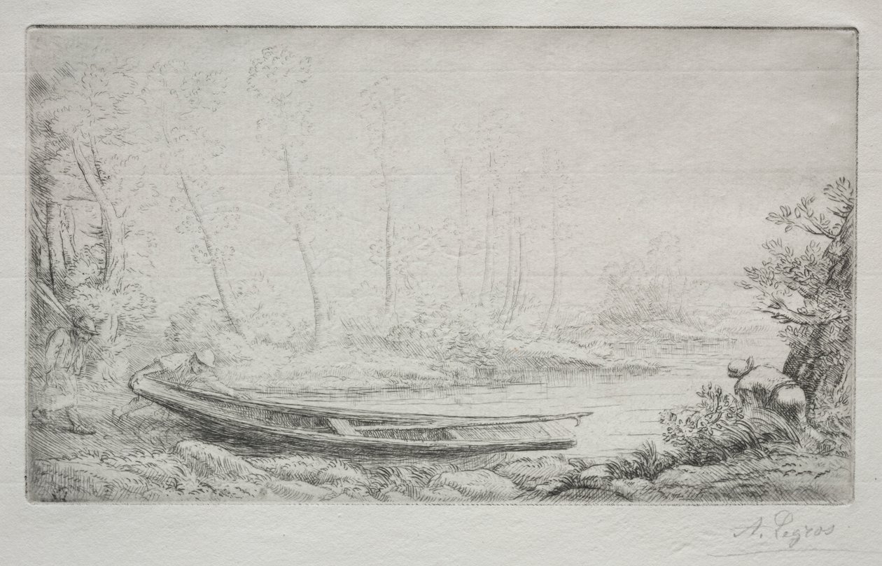 Avreise for fiske, i tåkene av Alphonse Legros