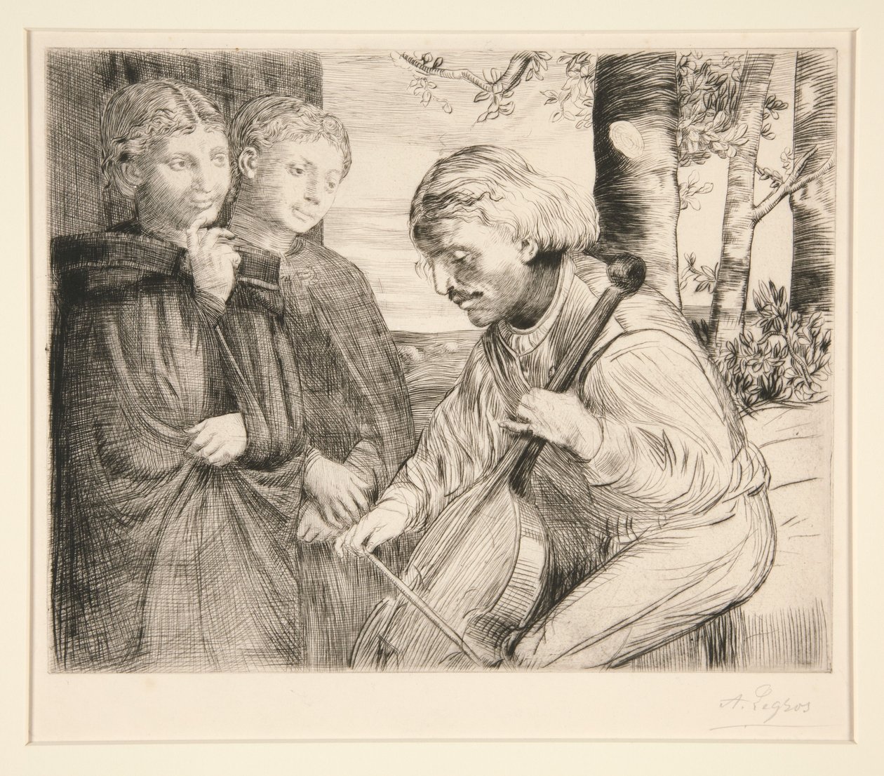 Sjømannen (The Viol Player) av Alphonse Legros