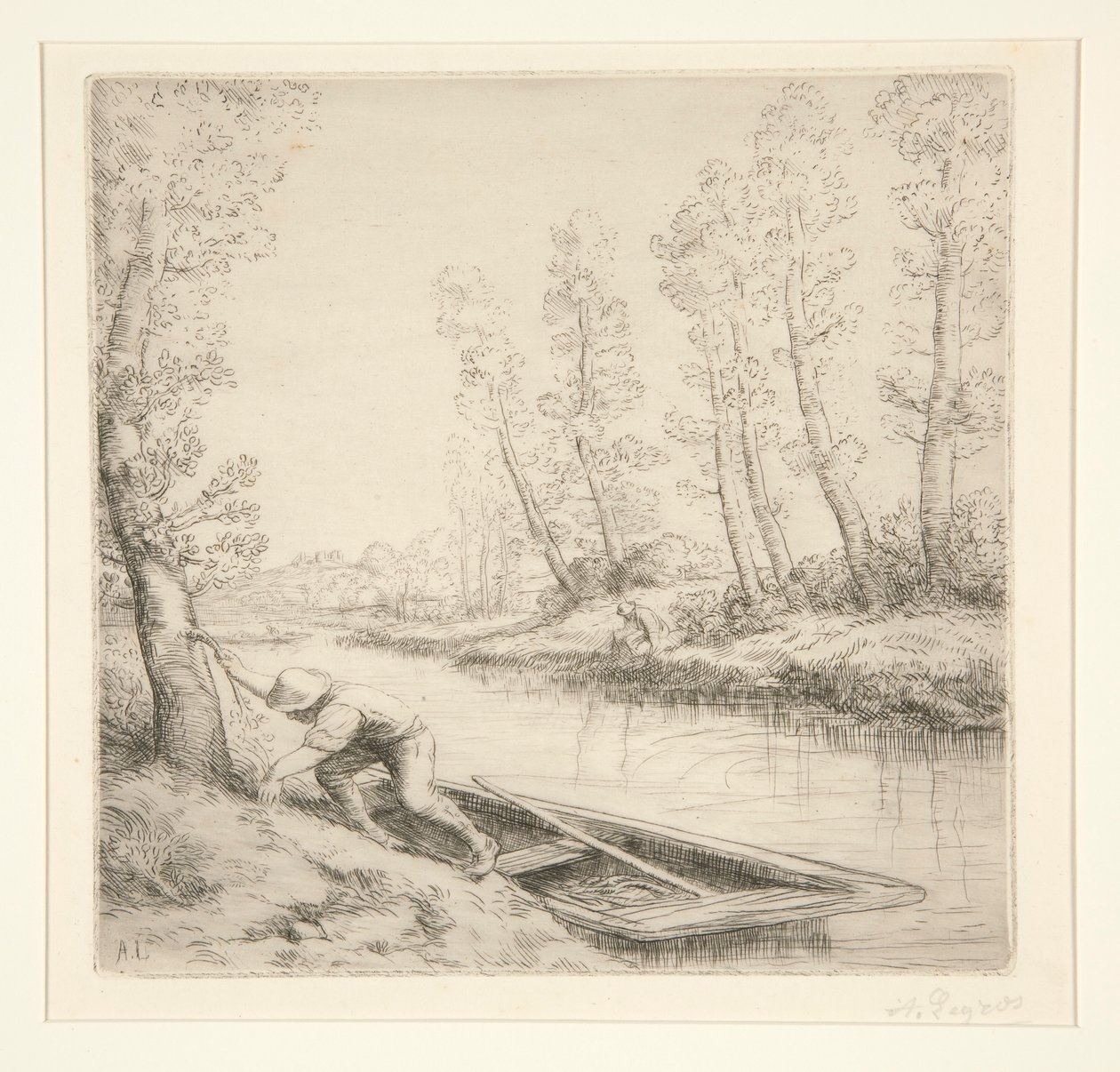 Morgen på elven av Alphonse Legros