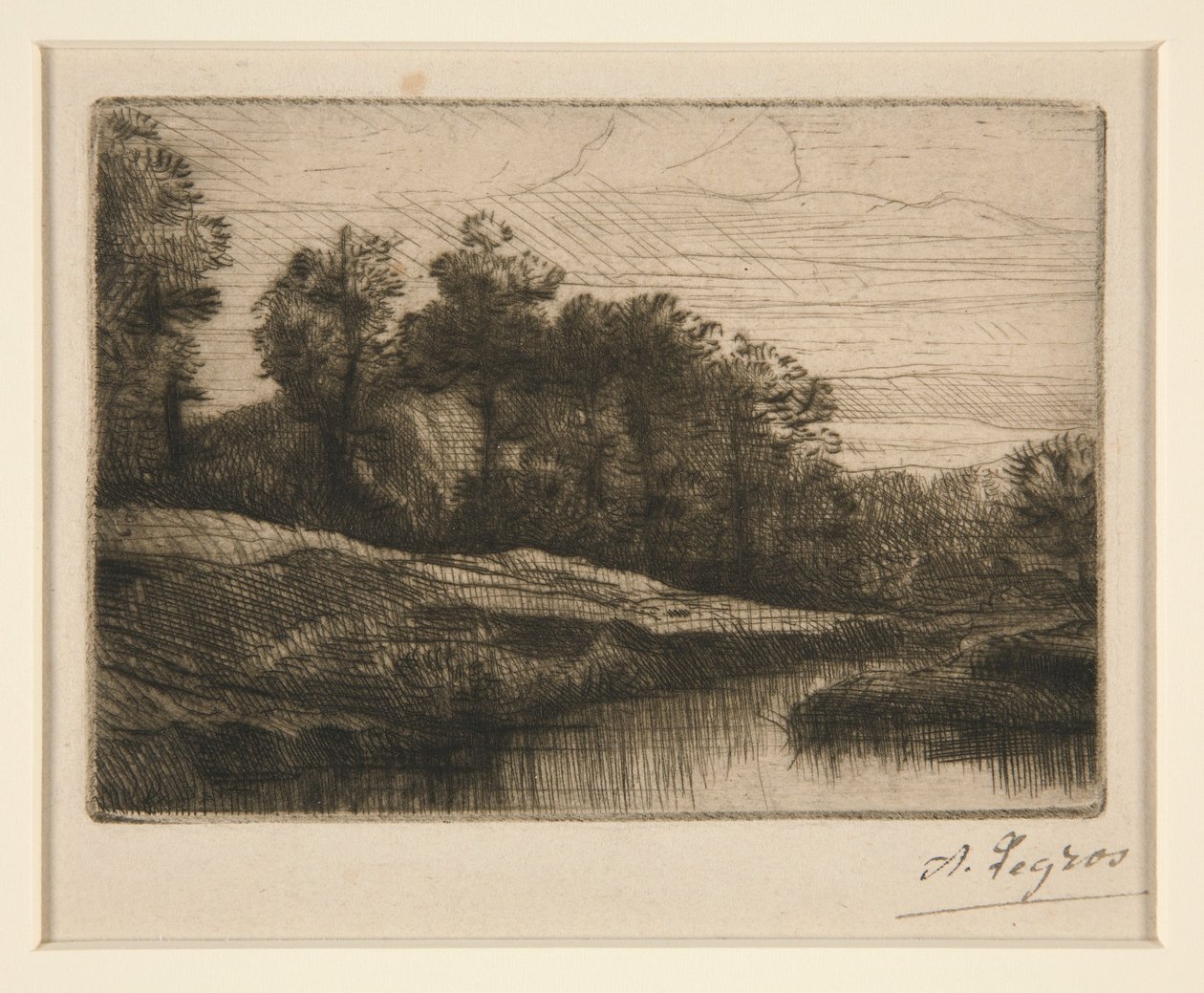 Kvelden (Solnedgang) av Alphonse Legros
