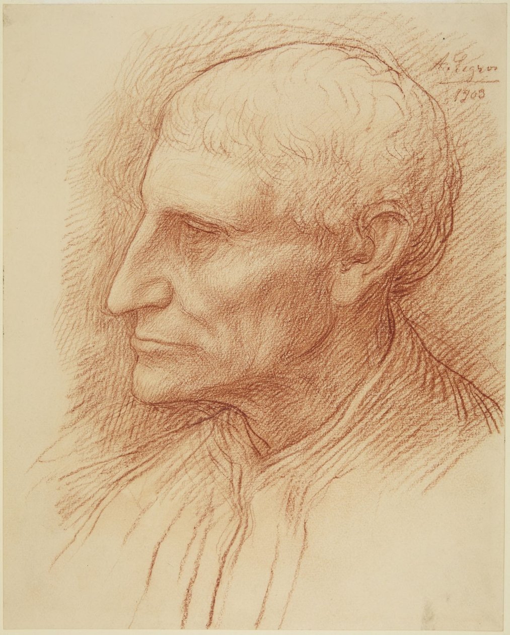 Den gamle Clerron av Alphonse Legros