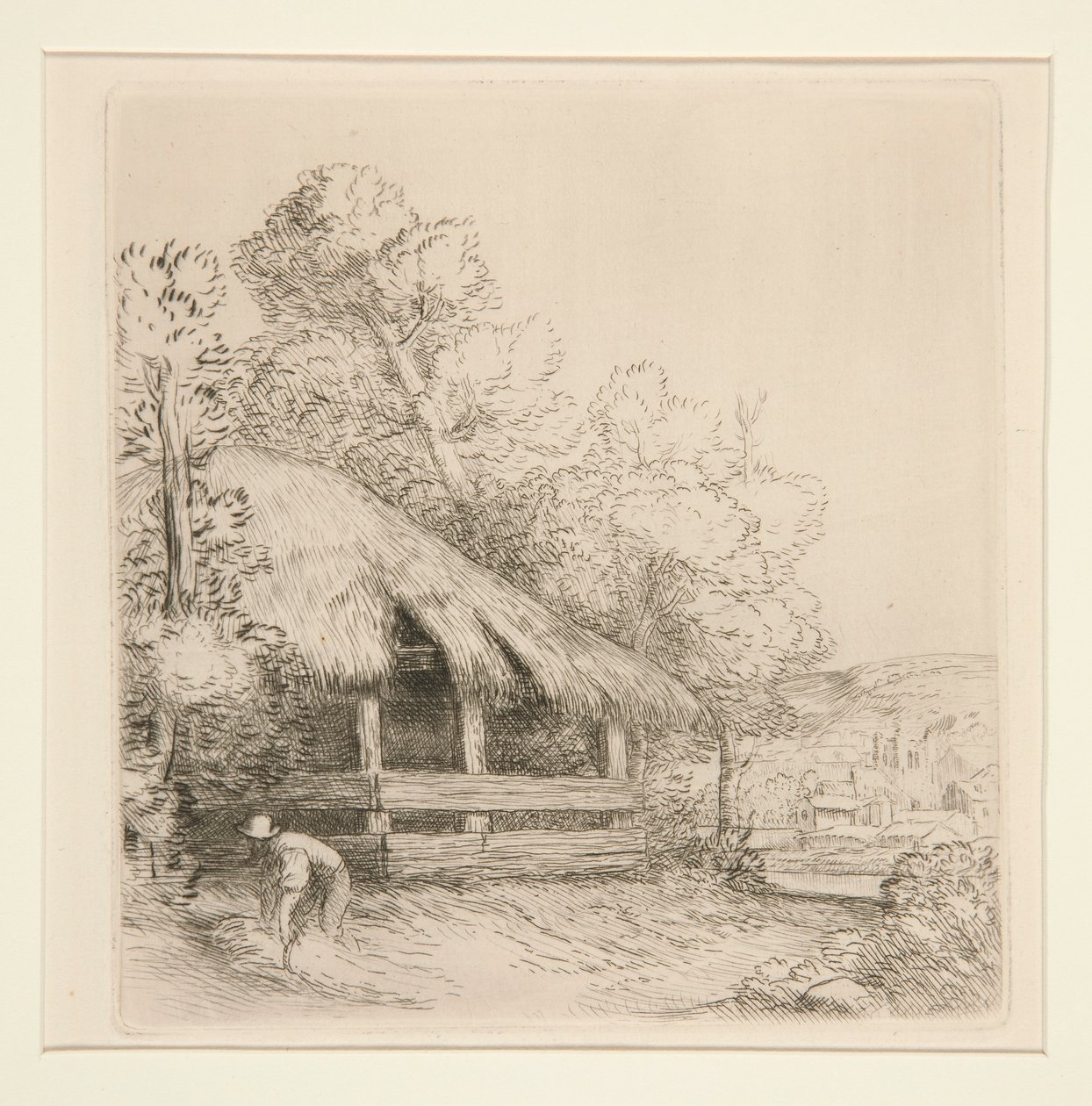 Le petit hangar (Det lille skuret) av Alphonse Legros
