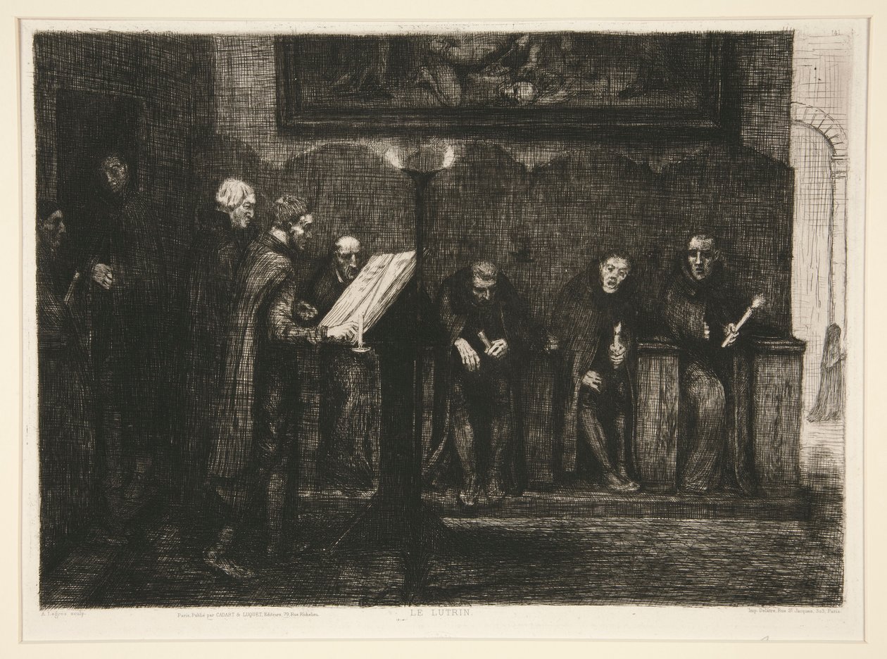 Les Chantres Espagnols - Le Lutrin (De spanske kantorene eller talerstolen) av Alphonse Legros