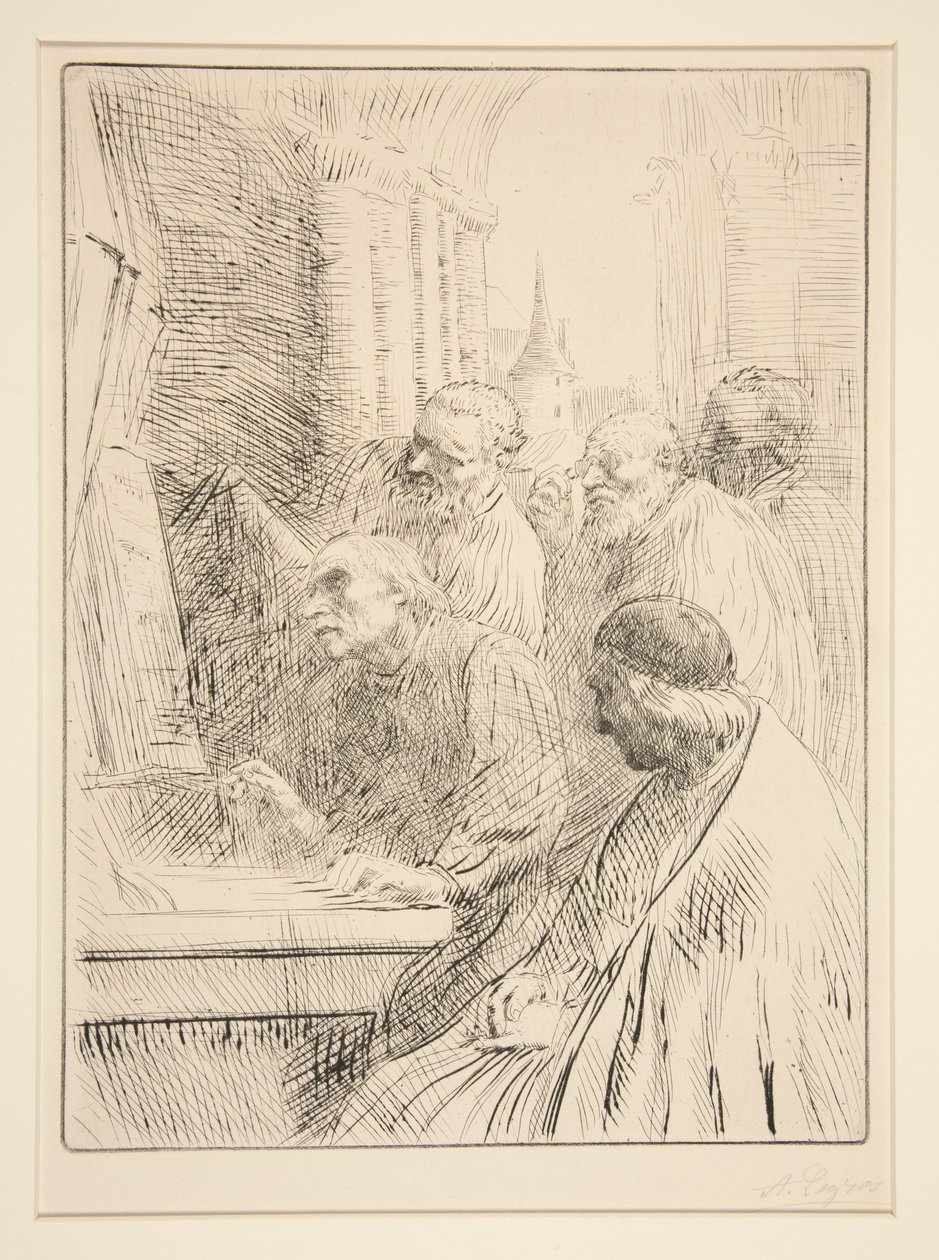 Munker i kirken av Alphonse Legros