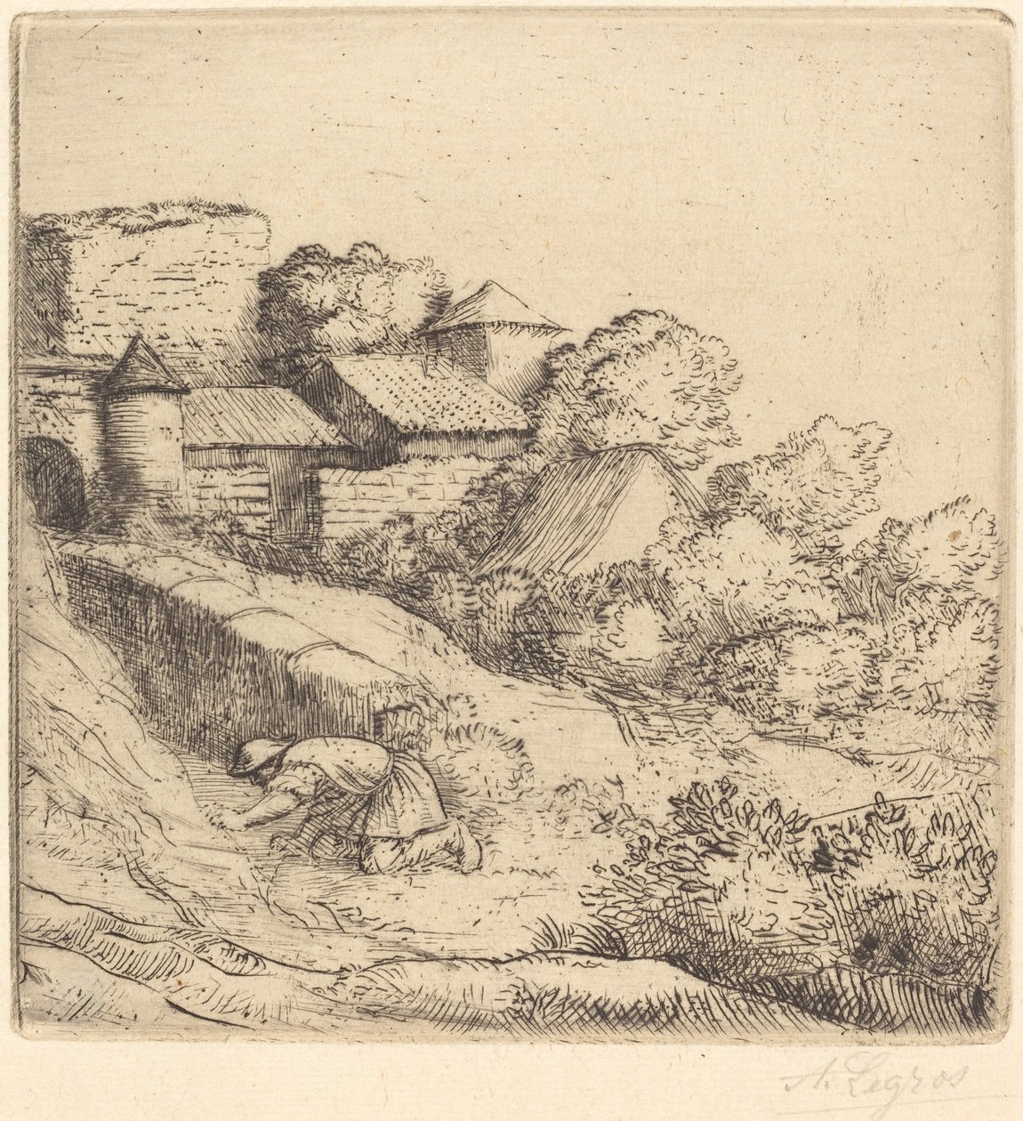 Liten gressbrenner av Alphonse Legros