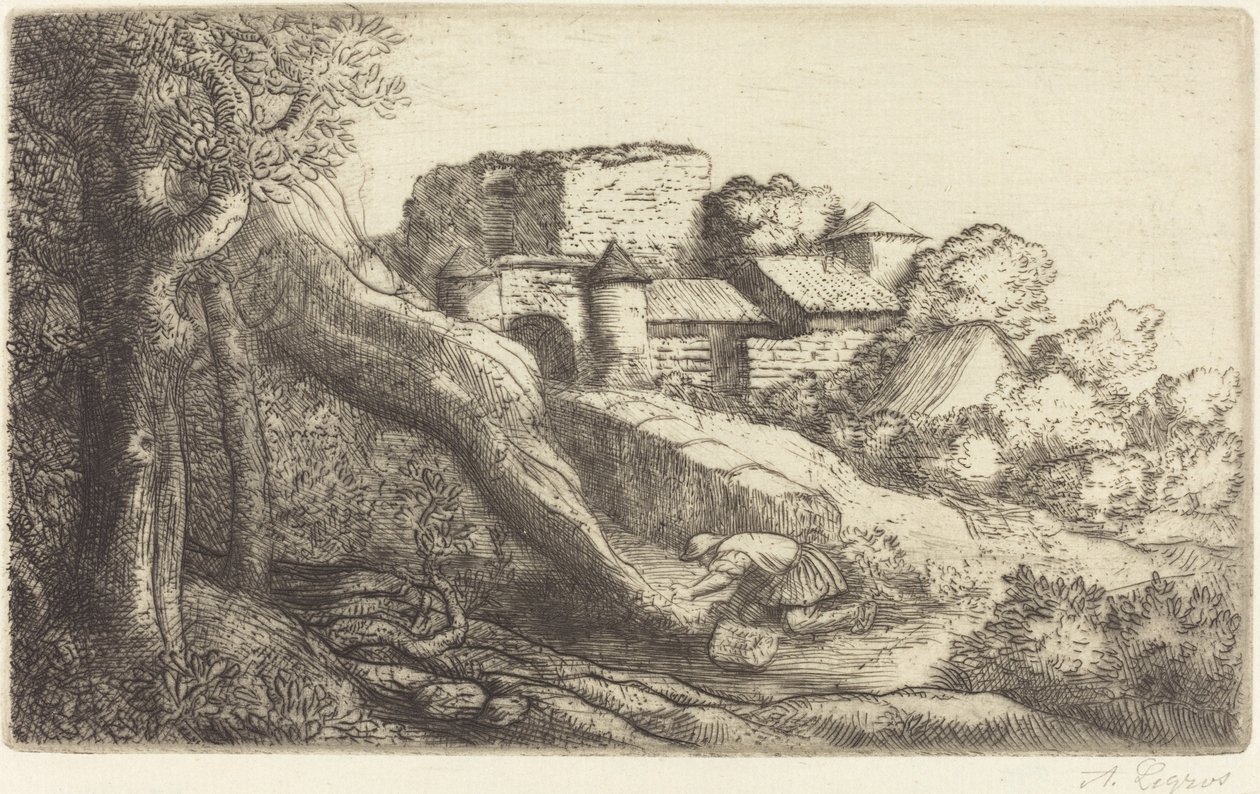 Little Burner of Grass Den lille brenneren av gress. av Alphonse Legros