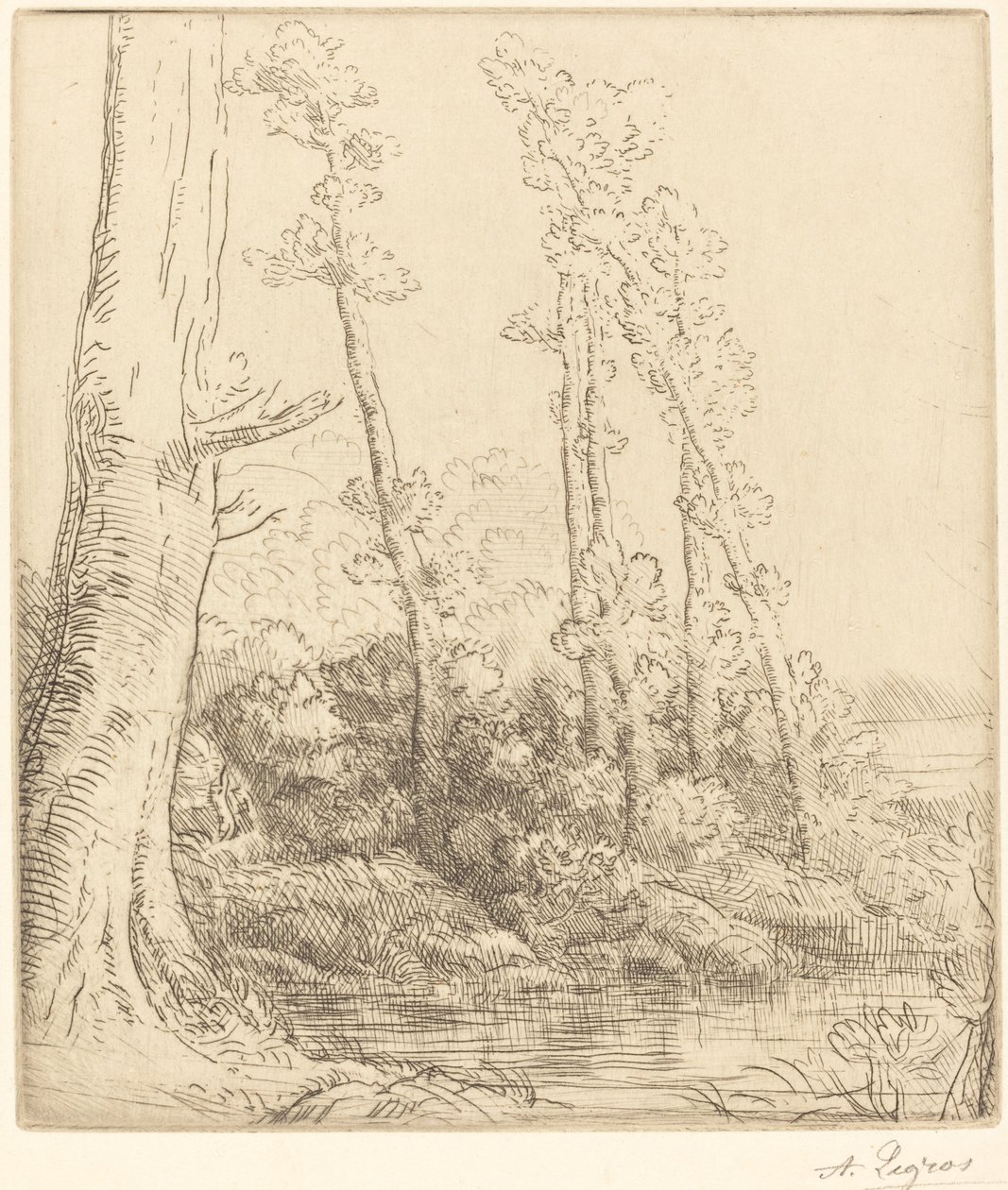 Lille tjern (La petite mare) av Alphonse Legros