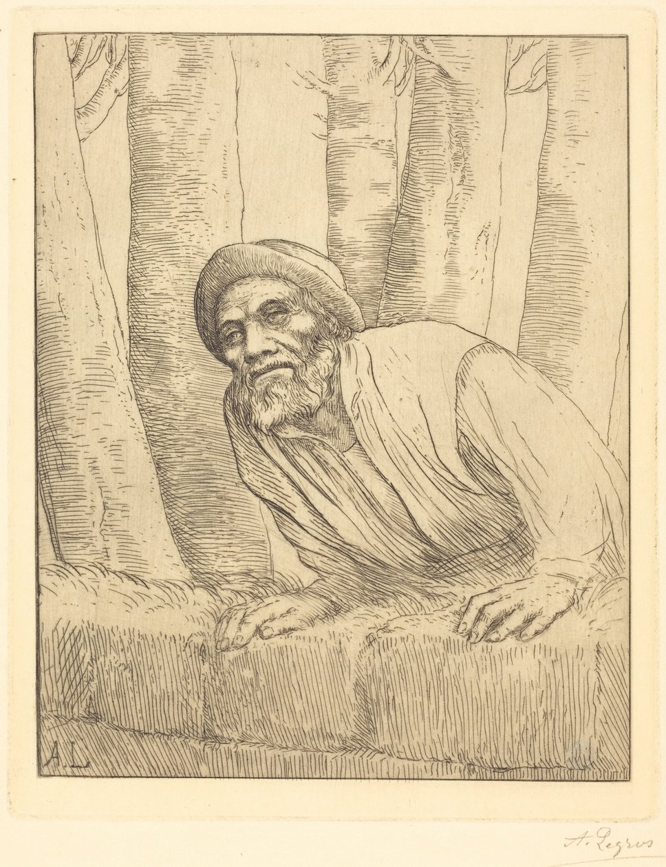 Mann som klatrer på en vegg (Klatring) av Alphonse Legros