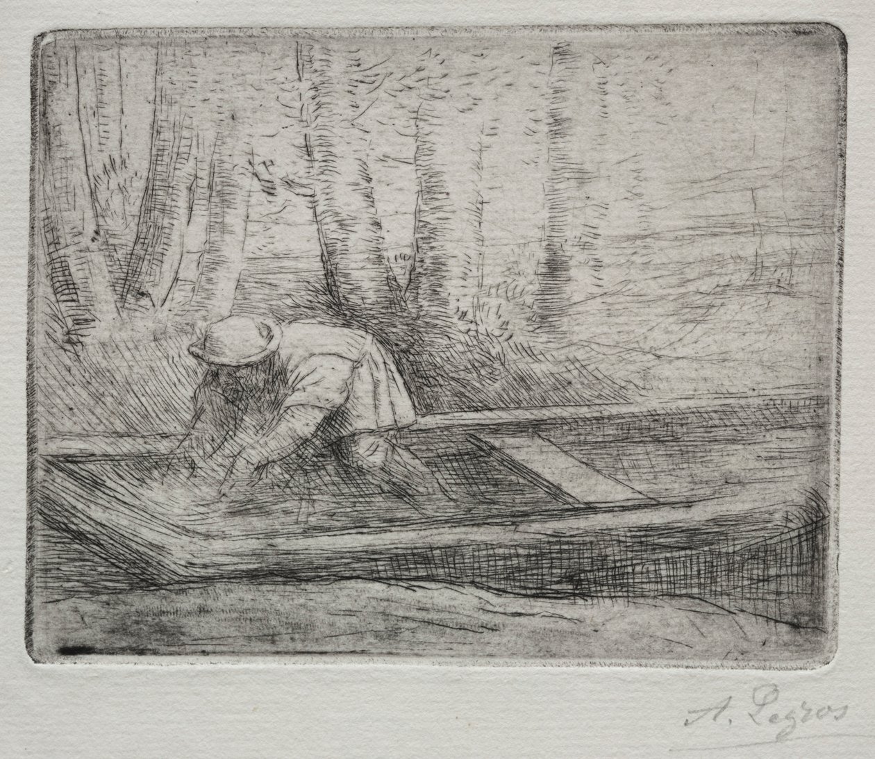 Mann i en snert. av Alphonse Legros