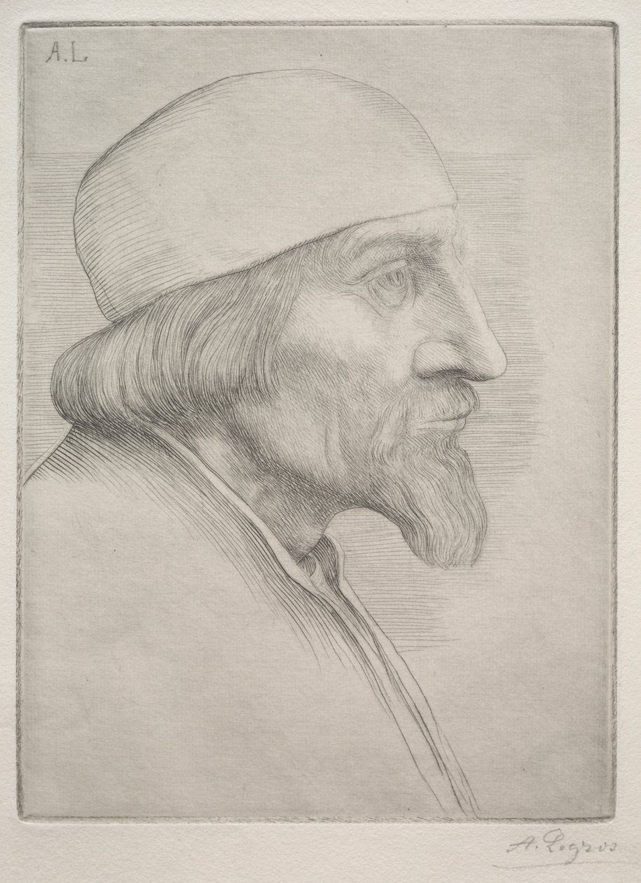 Mann i en kalott av Alphonse Legros