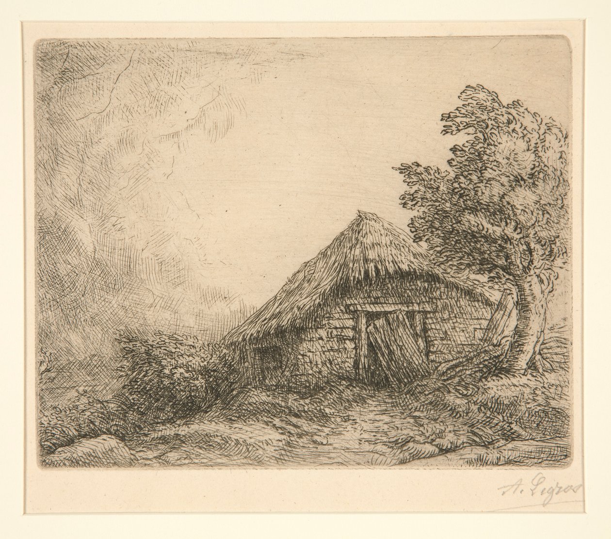 Hytte på en høyde av Alphonse Legros