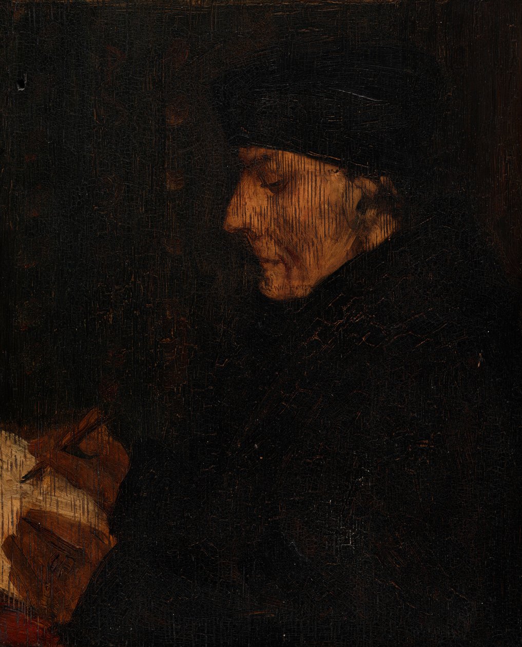 Hukommelseskopi av Holbeins Erasmus av Alphonse Legros