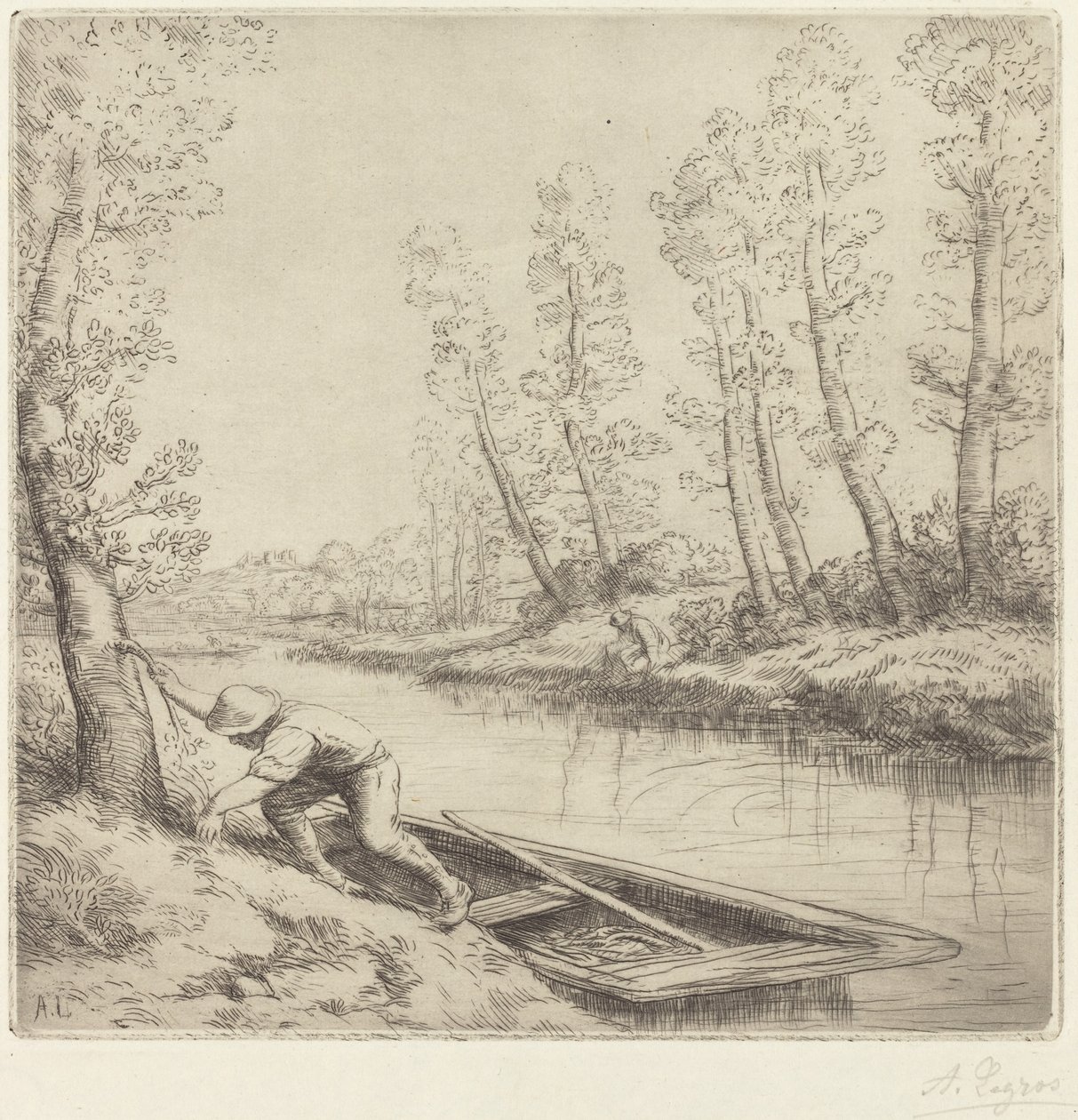 Morgen langs elven av Alphonse Legros