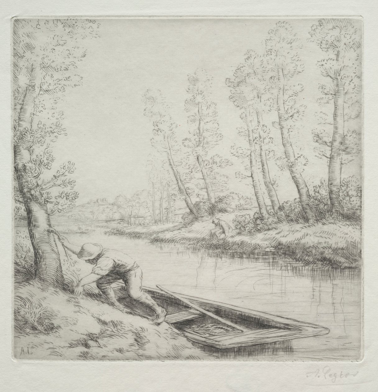 Morgen på elven av Alphonse Legros