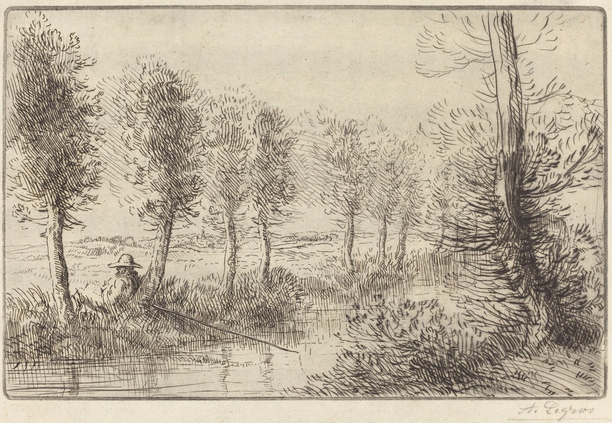 Nær Mill Pres du moulin. av Alphonse Legros