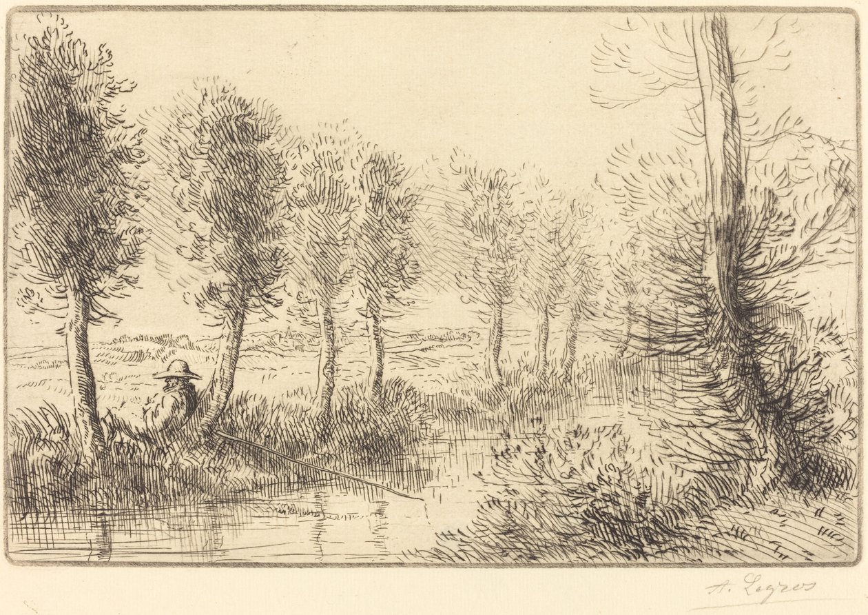 Nær Mill Pres du moulin. av Alphonse Legros