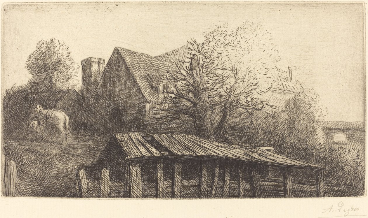 Old Inn En gammel kro. av Alphonse Legros