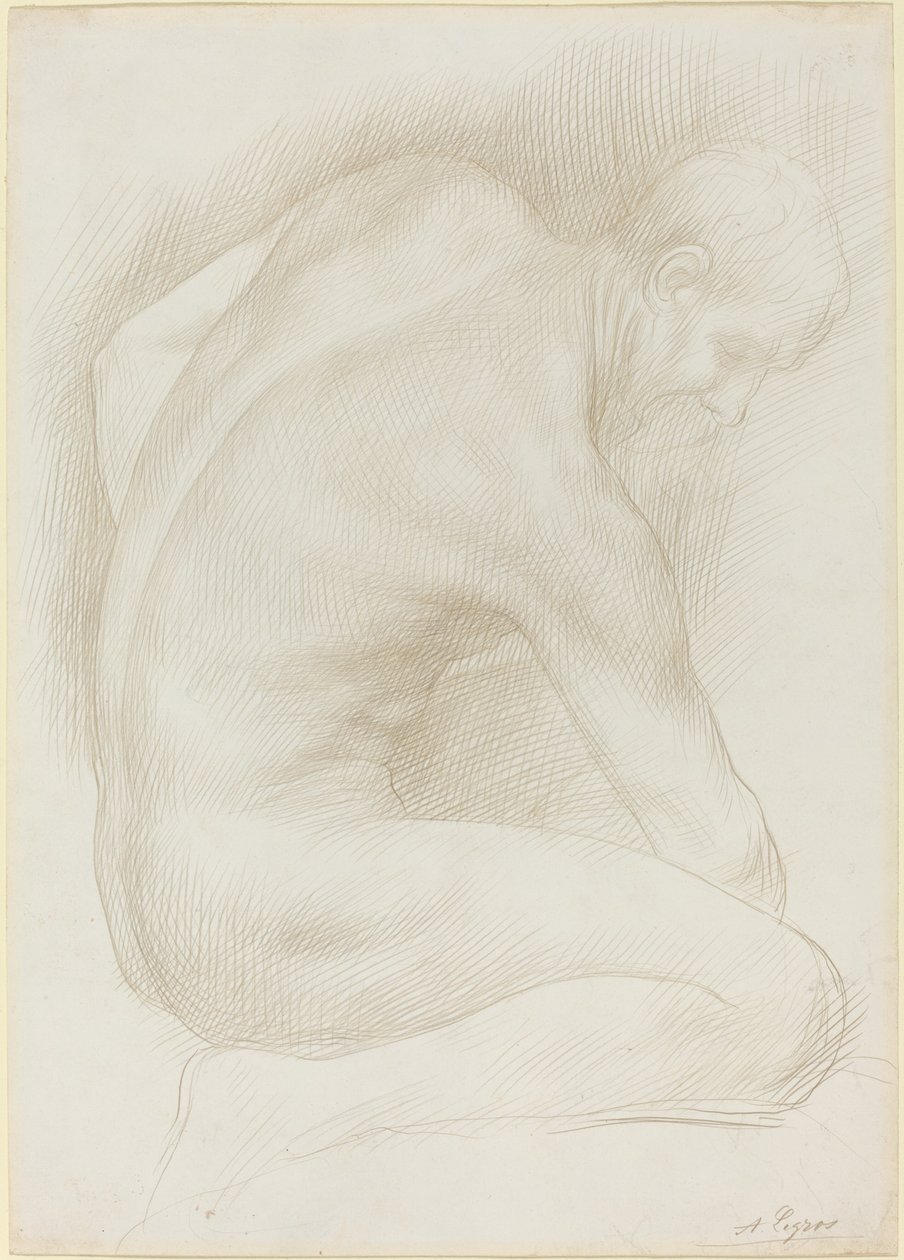 Gammel mann. av Alphonse Legros
