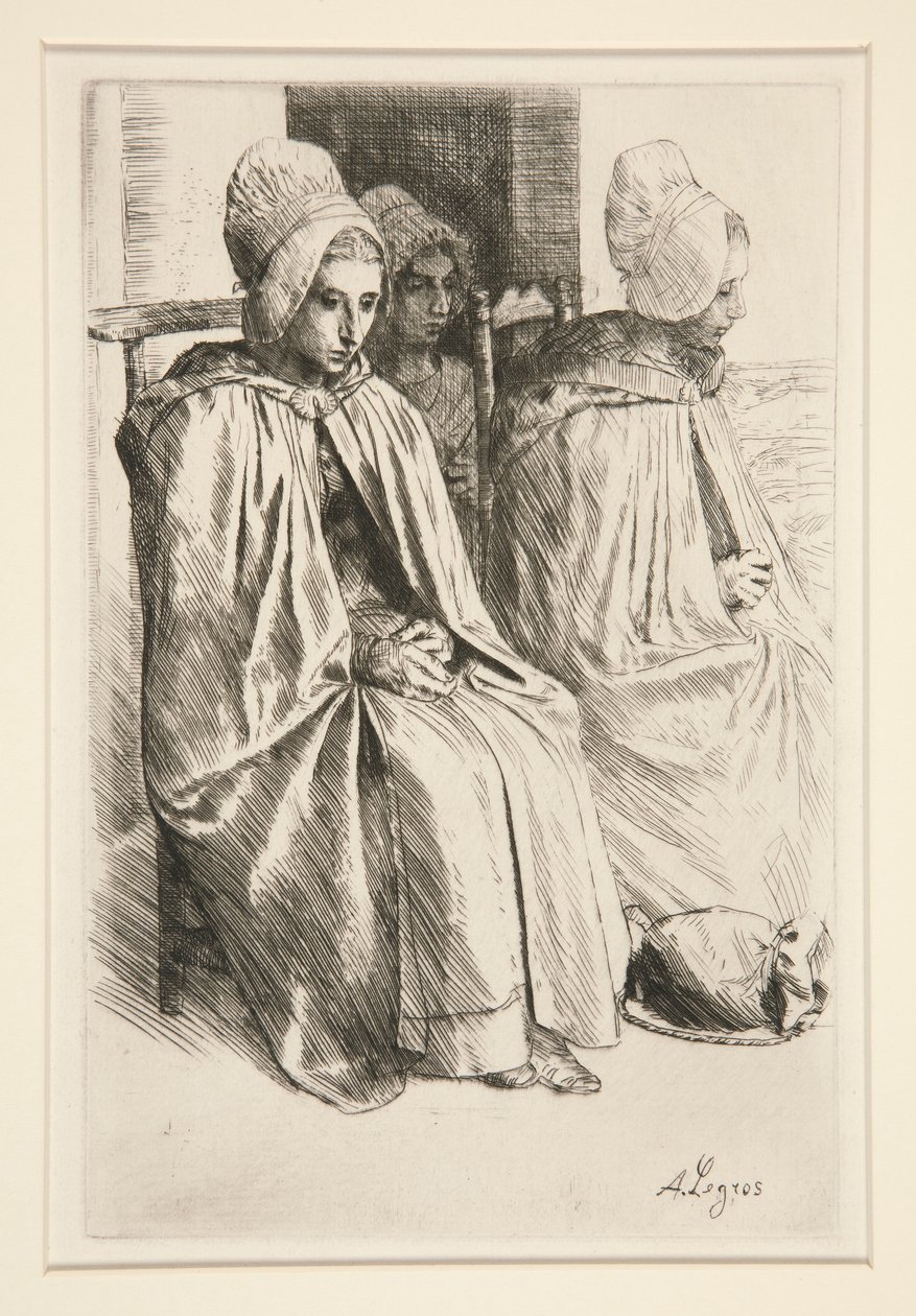 Bondekvinner i nabolaget Boulogne av Alphonse Legros
