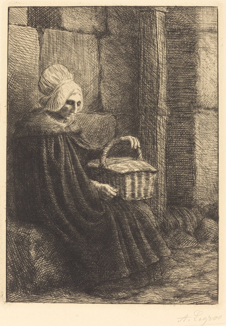 Bondekvinne av Boulogne av Alphonse Legros