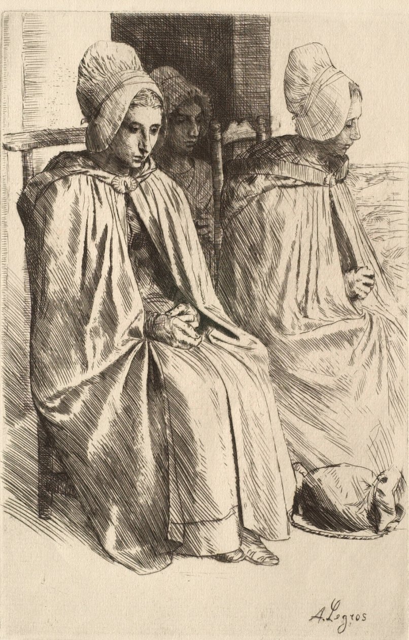 Bondekvinner fra området rundt Boulogne av Alphonse Legros