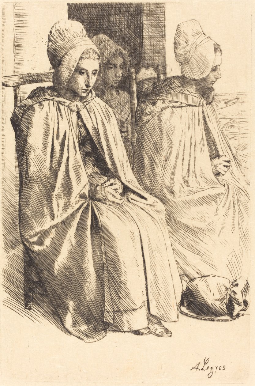 Bondekvinner i Boulogne av Alphonse Legros