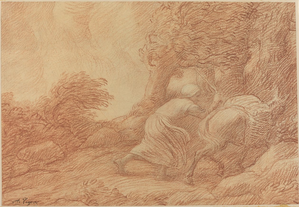 Bonde og Ass av Alphonse Legros
