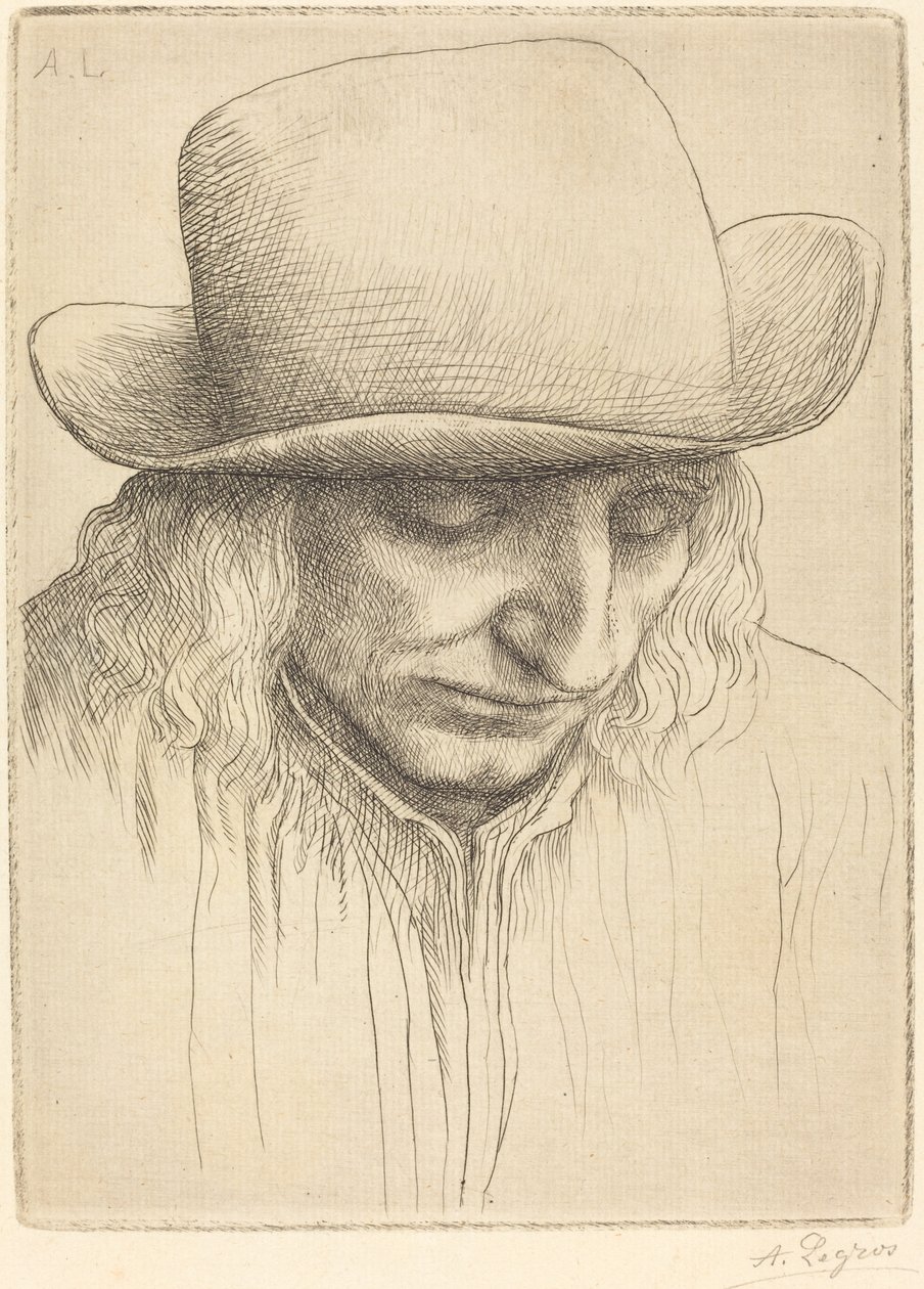 Bonde i en rund hatt Bonde i en rund hatt. av Alphonse Legros
