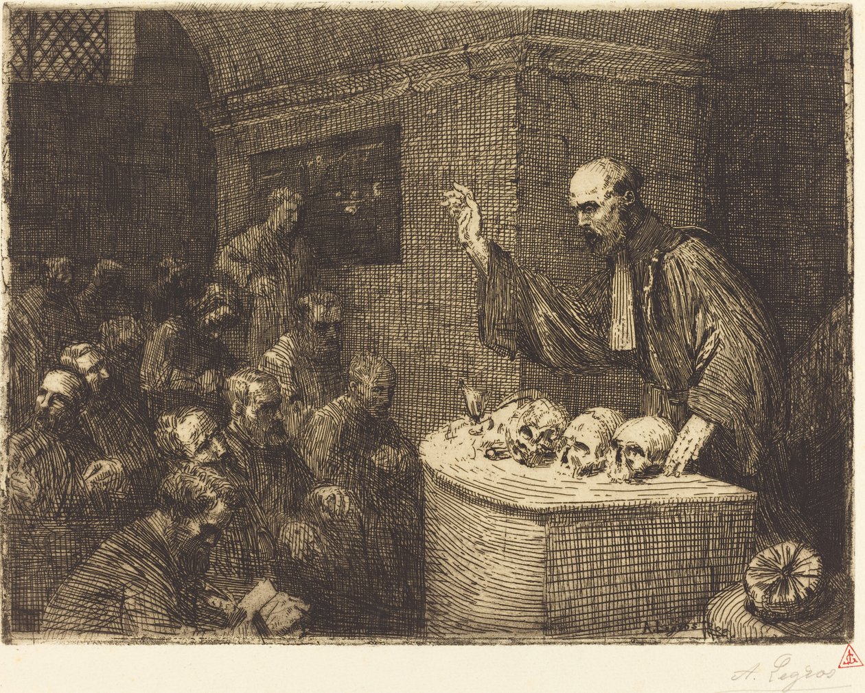 Frenologikurs, 2. plate Frenologikurset, 1906. av Alphonse Legros