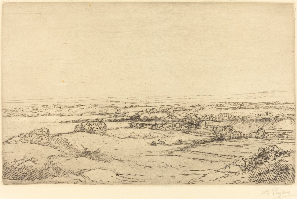 Slette nær en innsjø av Alphonse Legros