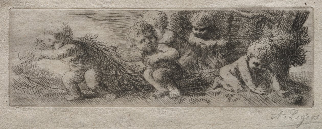 Plate for toppen av pinneboksen. av Alphonse Legros