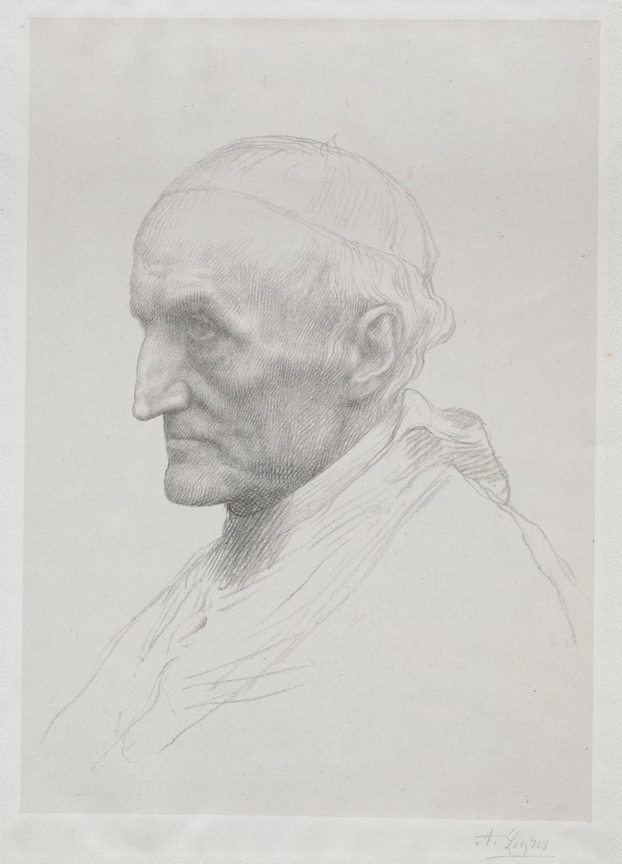 Portrett av kardinal Manning (2. plate) av Alphonse Legros