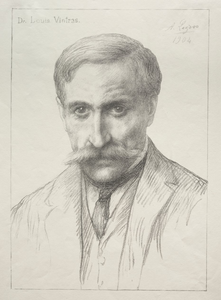 Portrett av Dr. Louis Vintras av Alphonse Legros