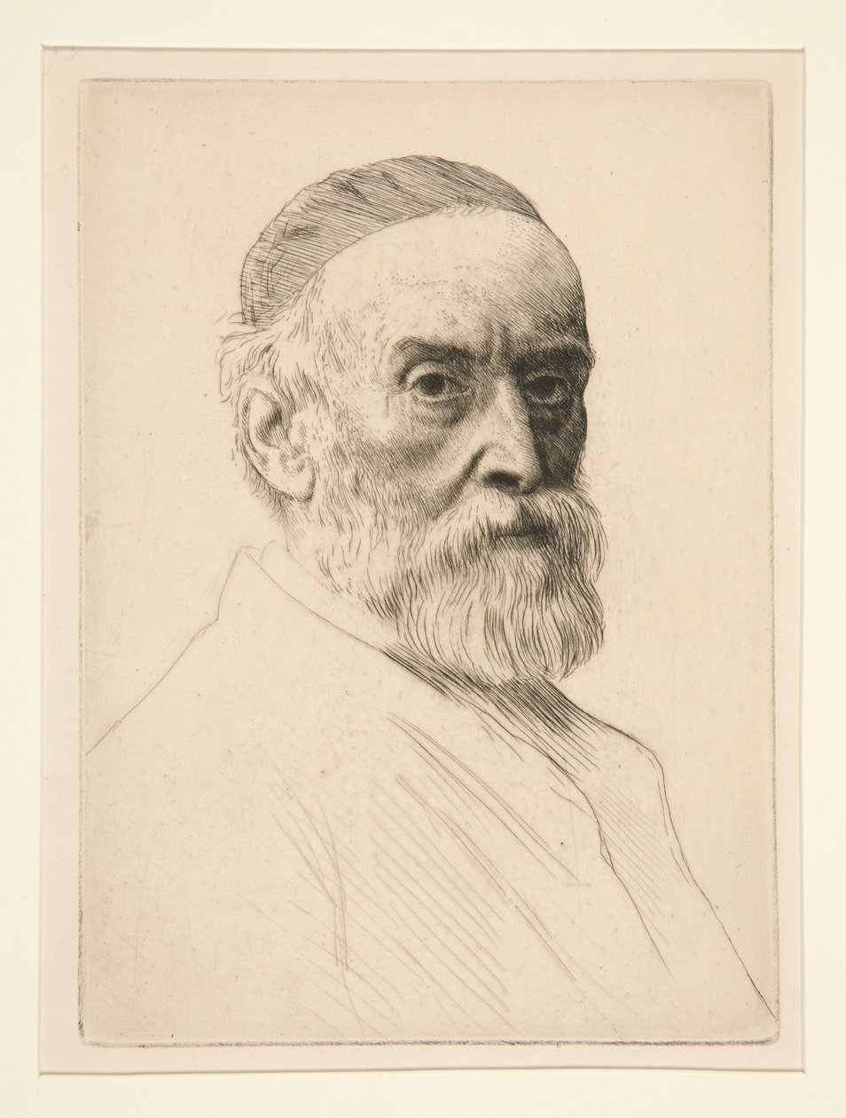 Portrett av G.F. Watt (R.A.) av Alphonse Legros