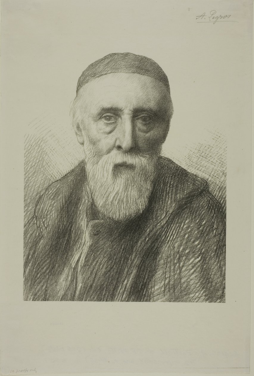 Portrett av G. F. Watts, R. A., andre plate av Alphonse Legros