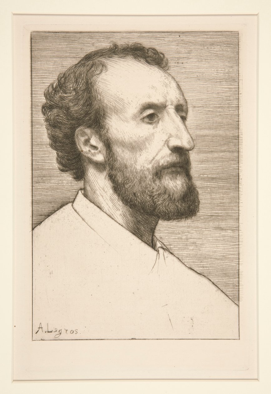 Portrett av Jules Dalou av Alphonse Legros