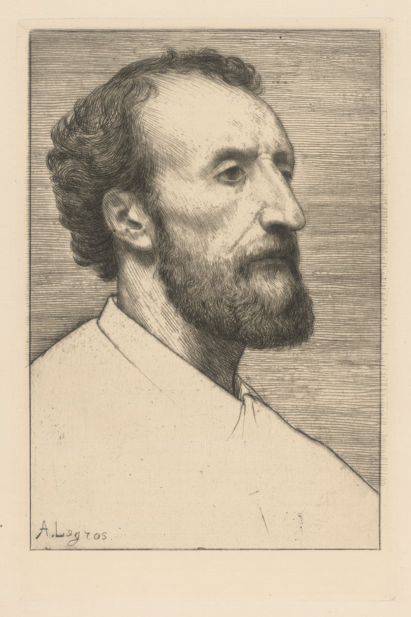 Portrett av Jules Dalou av Alphonse Legros