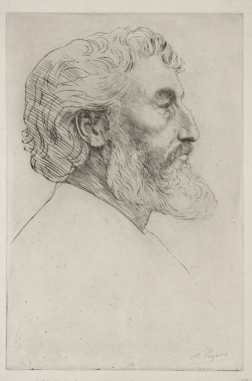 Portrett av Sir Frederick Leighton (første plate) av Alphonse Legros