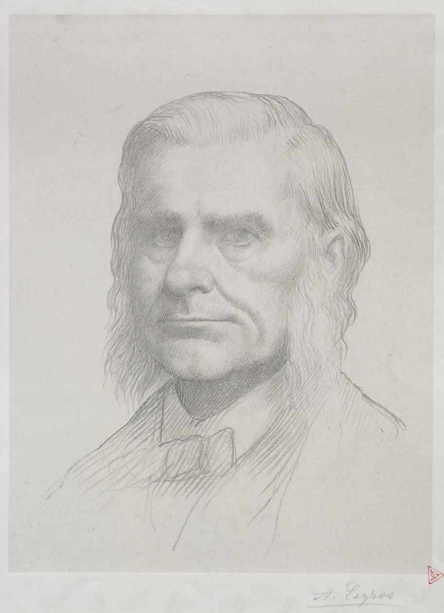 Portrett av Thomas Huxley (2. plate) av Alphonse Legros