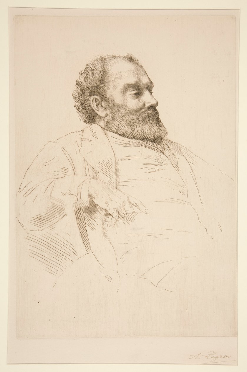 Portrett av Val Prinsep, R.A. av Alphonse Legros