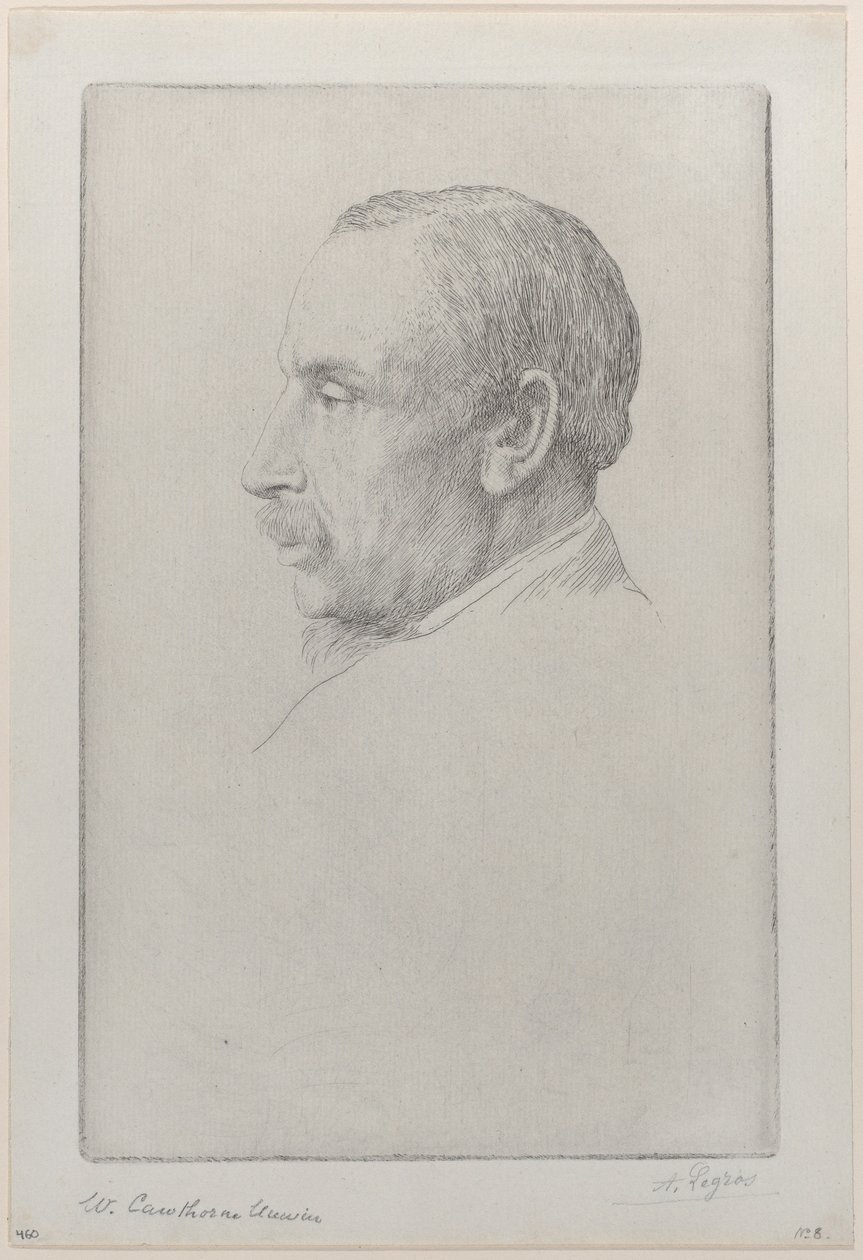 Portrett av William Cawthorne Unwin, 1892. av Alphonse Legros