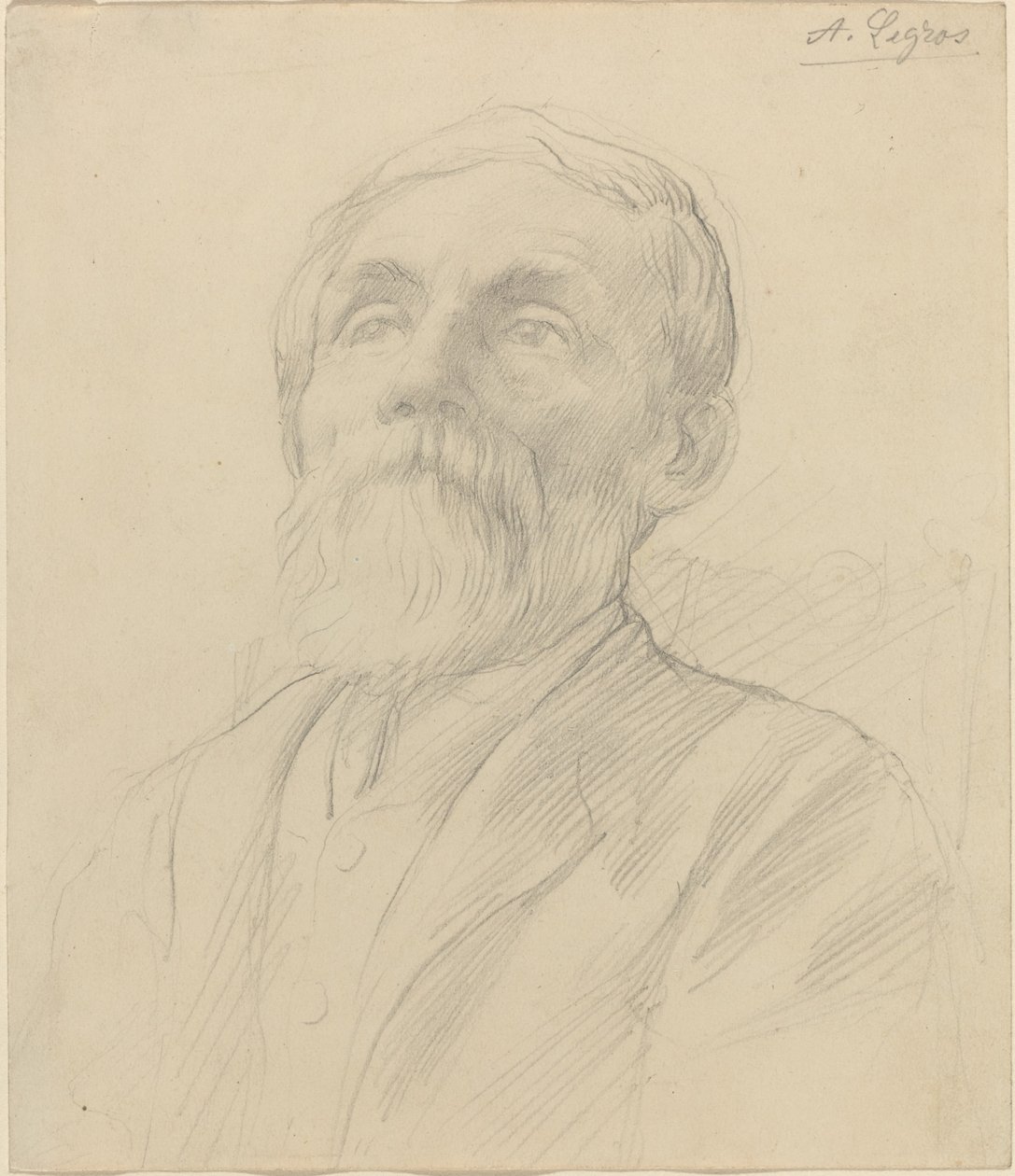 Portrett av en gammel mann. av Alphonse Legros