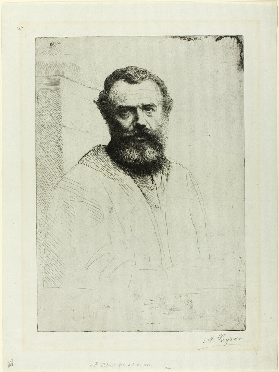 Portrett av kunstneren av Alphonse Legros