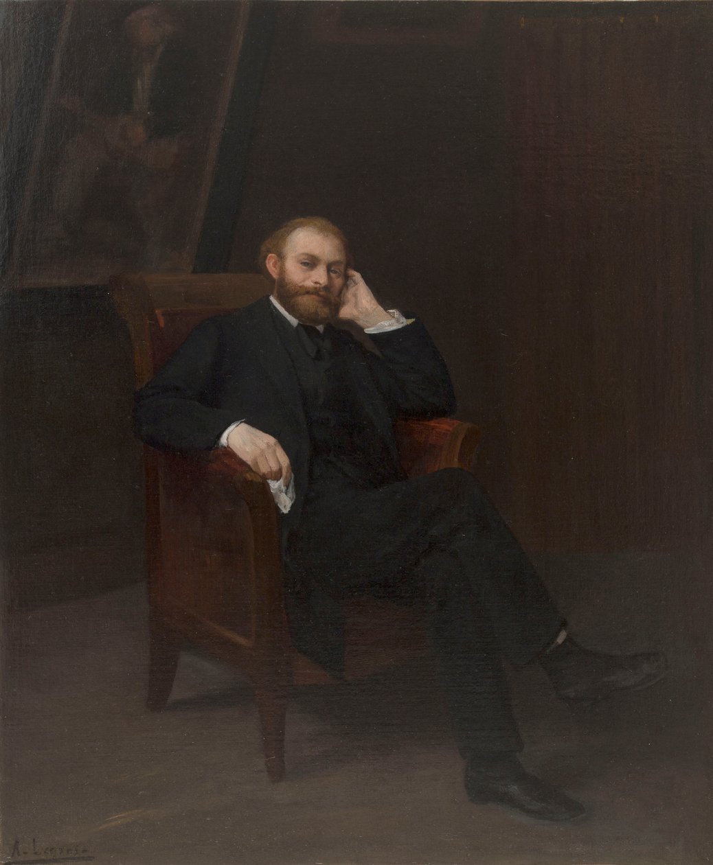 Portrett av kunstneren Édouard Manet 1832-1883, 1863. av Alphonse Legros