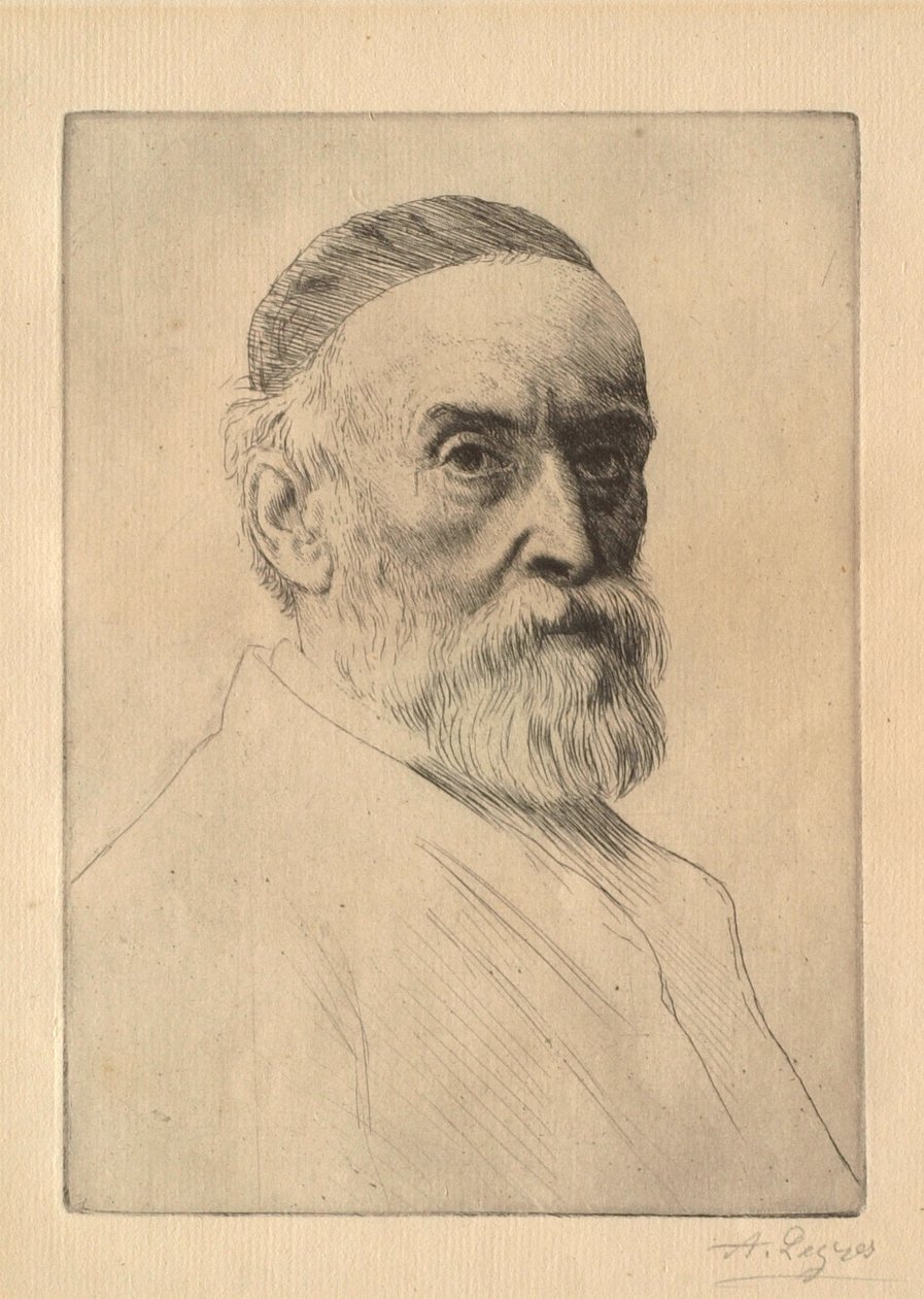 Portrett av maleren G. F. Watts (1817–1904) av Alphonse Legros