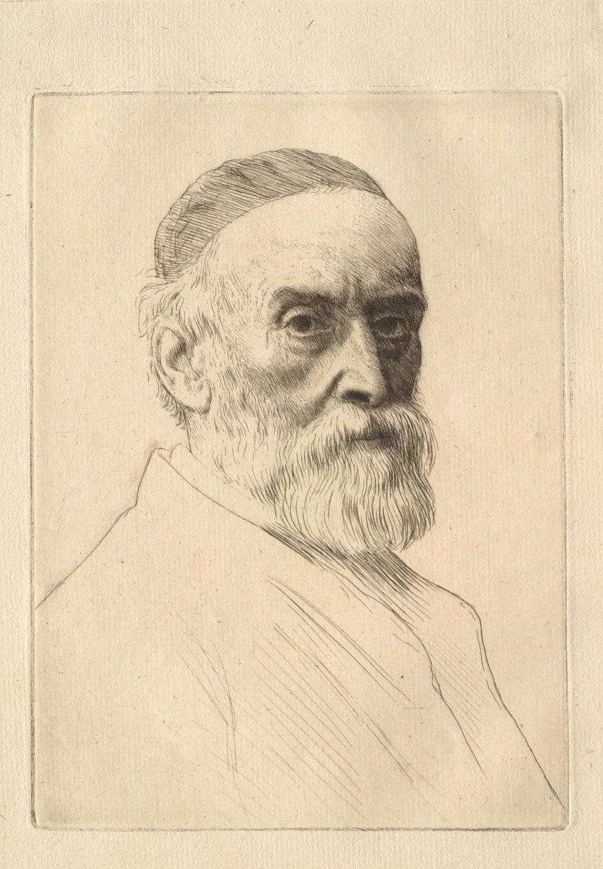 Portrett av maleren G. F. Watts (1817-1904) av Alphonse Legros