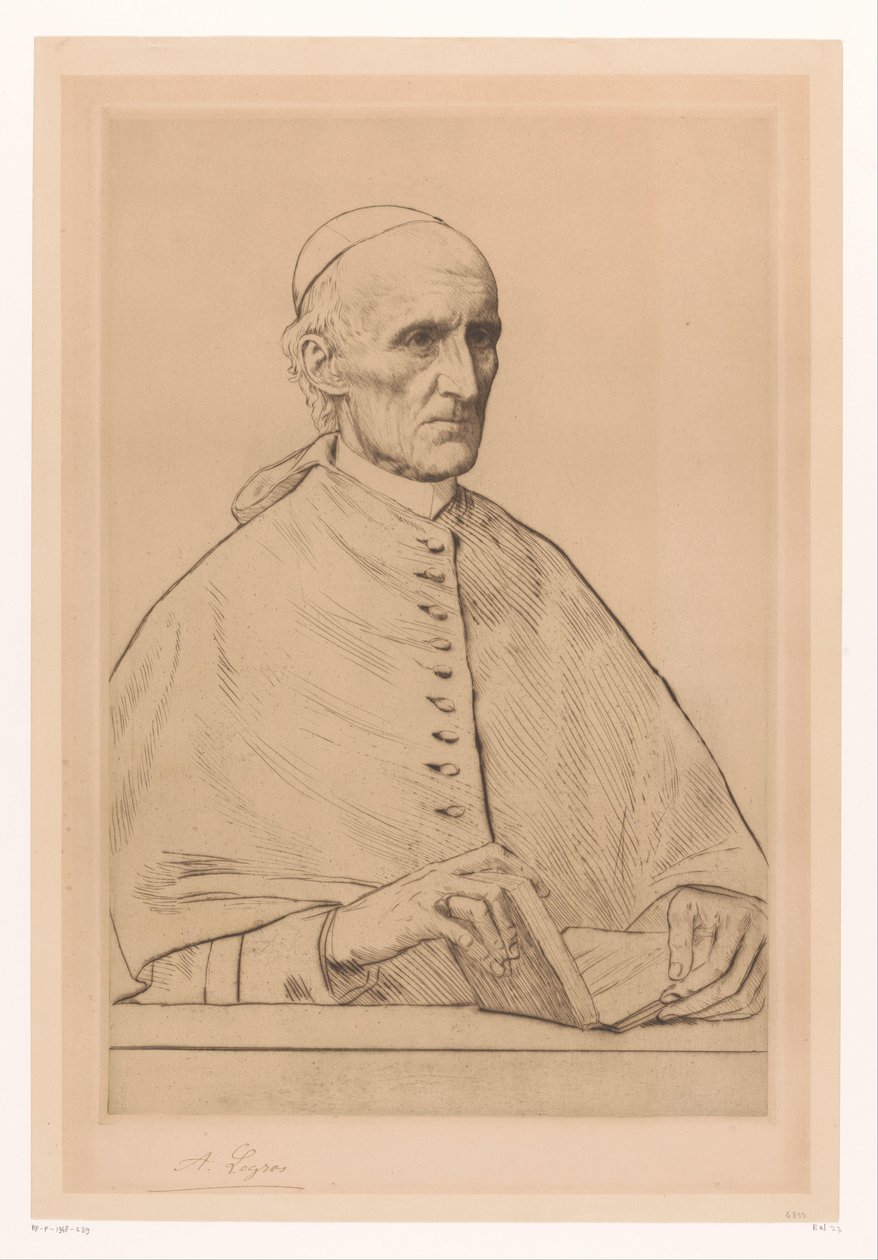Portrett av kardinal Henry Eduard Manning, erkebiskop av Westminster av Alphonse Legros
