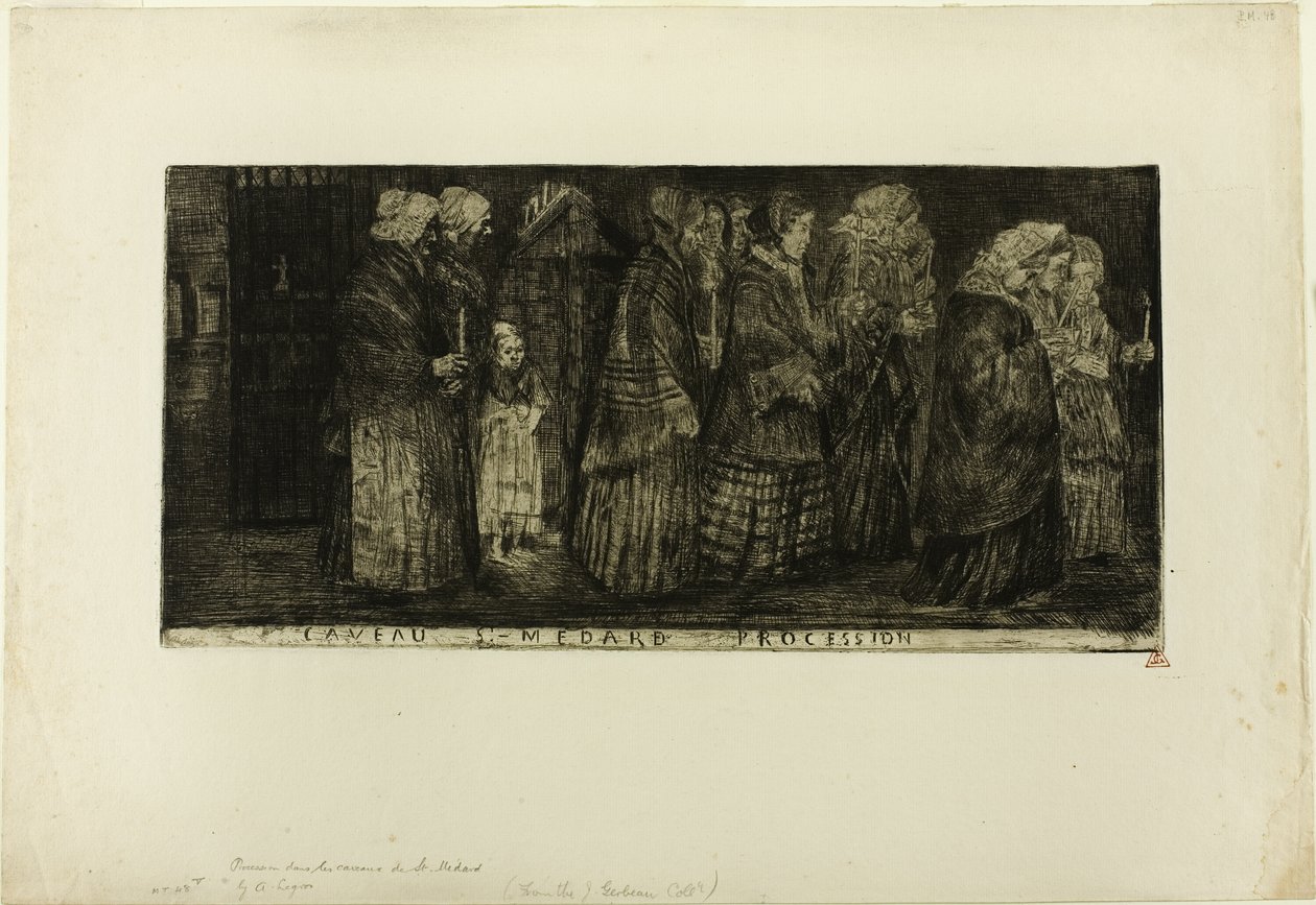 Prosesjon i St. Medards krypt av Alphonse Legros