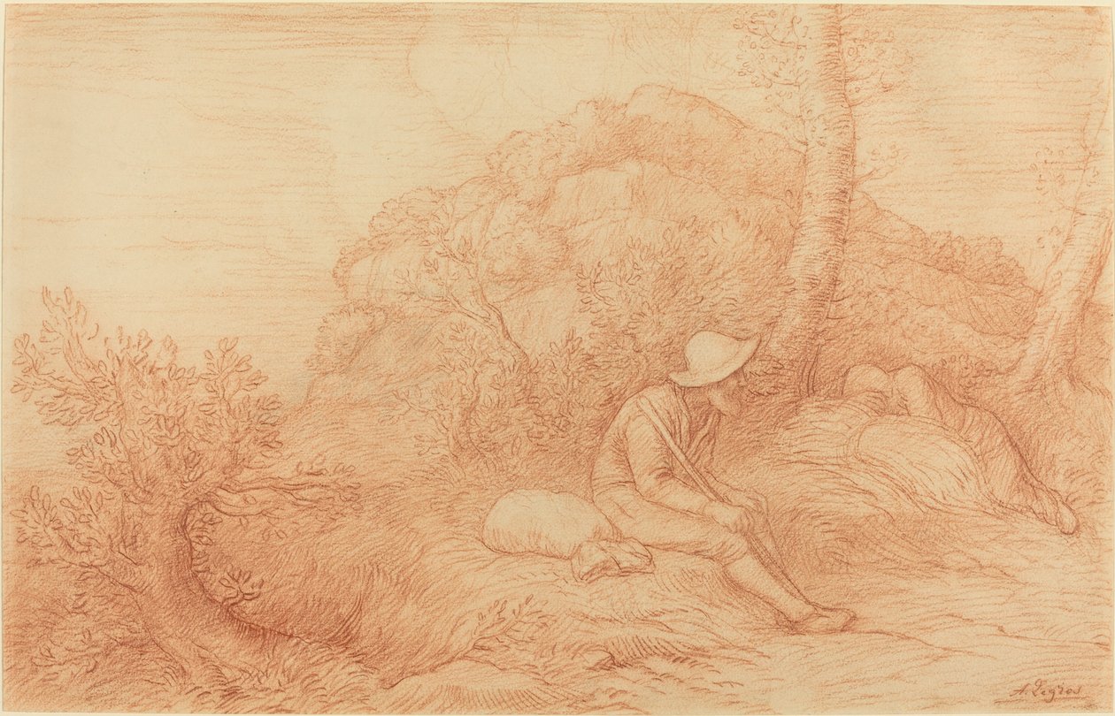 Hvile. av Alphonse Legros